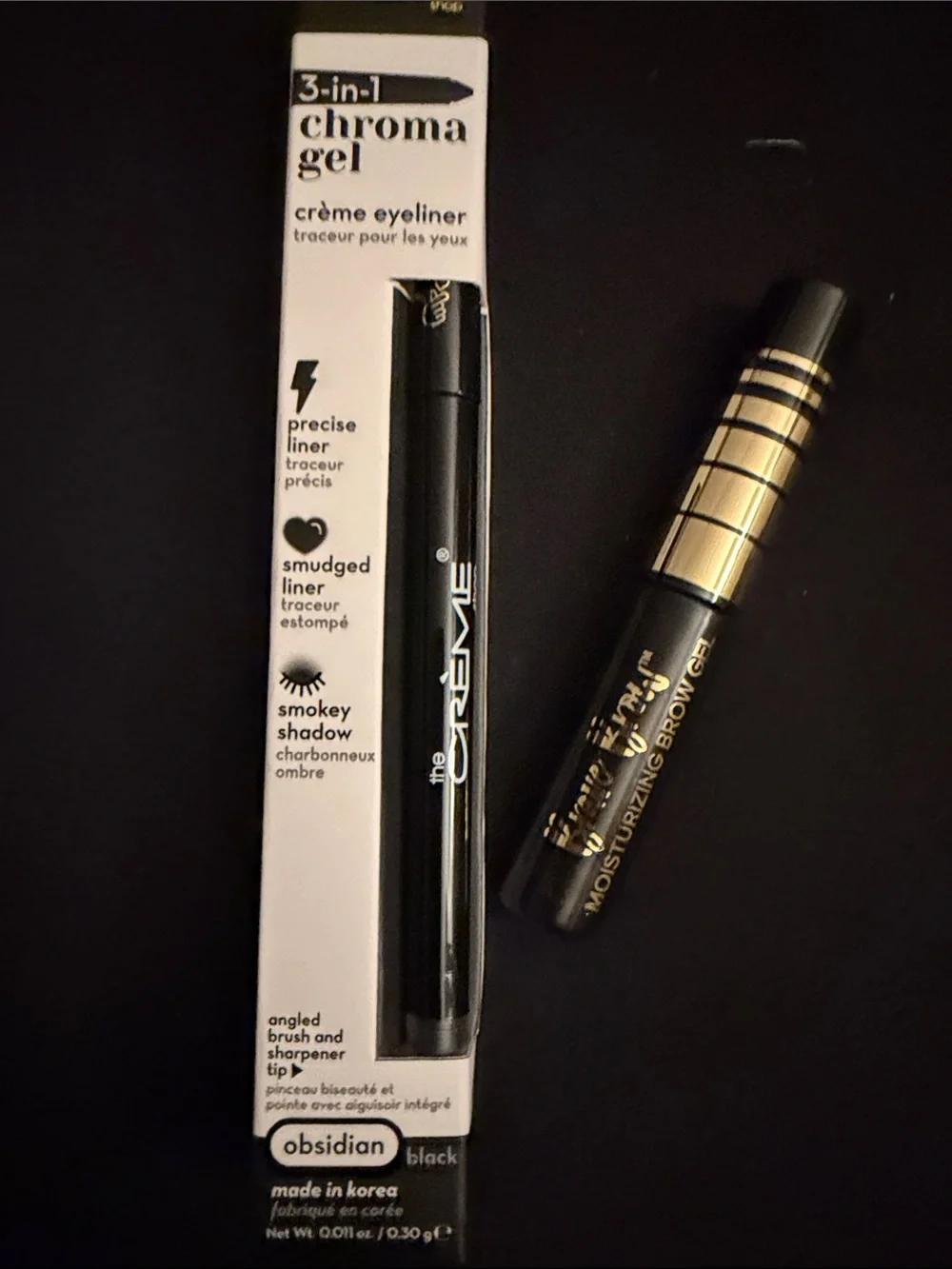 theCREME 3-in-1 Chroma Gel Crème Eyeliner+Belle Beauty Brow Gel Bundle